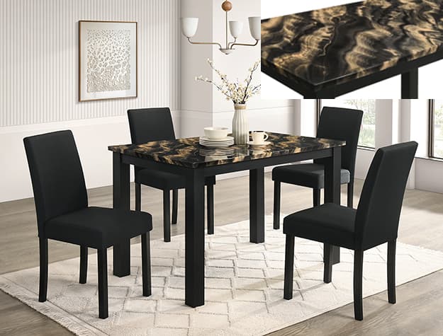 The Resia Dining Group Gold Black collection