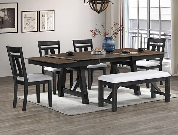 Maribelle Wheat Charcoal Dining collection