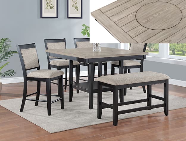 The Fulton Counter Height Dining Light Grey collection
