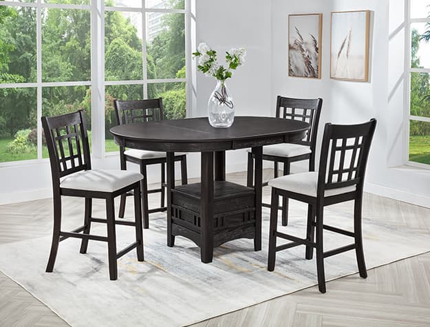 The Hartwell Counter Height Dining Charcoal Blac collection