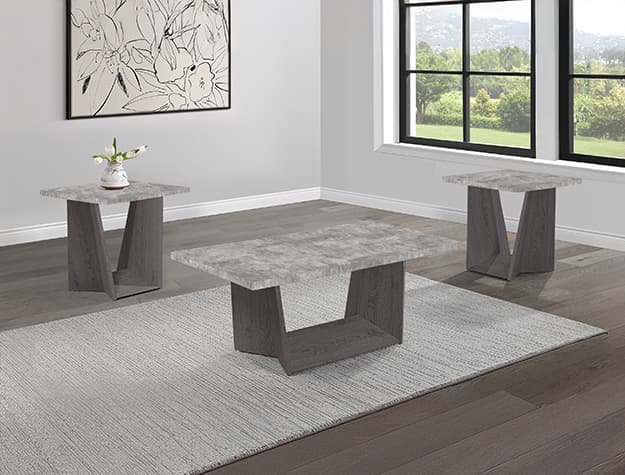 The Adea 3-Piece Cocktail Set Faux Concrete collection
