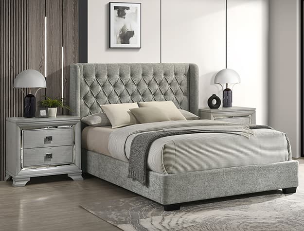 The Daphne Bed Light Grey collection
