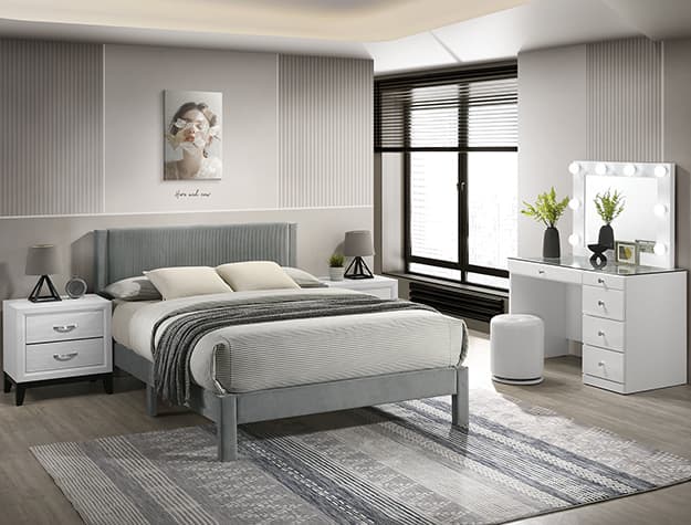 The Lucia Bed Frame Light Gray collection