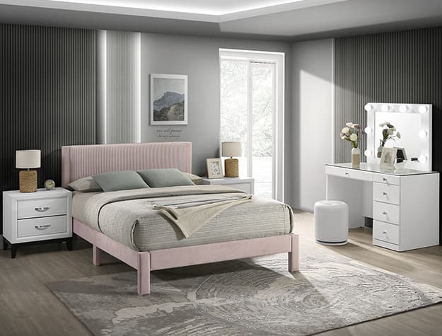 The Lucia Bed Frame Pink collection