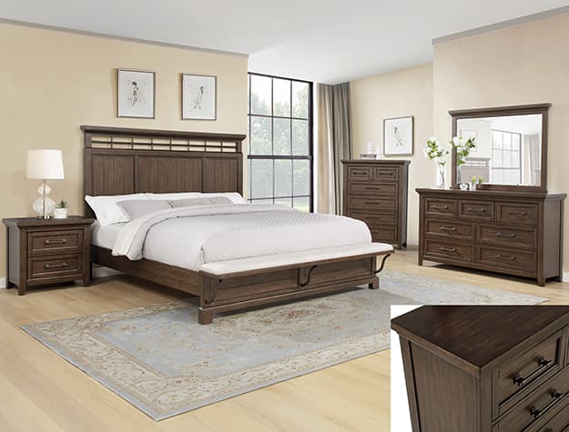 The Beckett Bedroom Group Brown collection