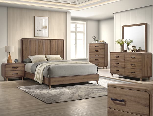 Nyomi Bedroom Group Light Brown collection