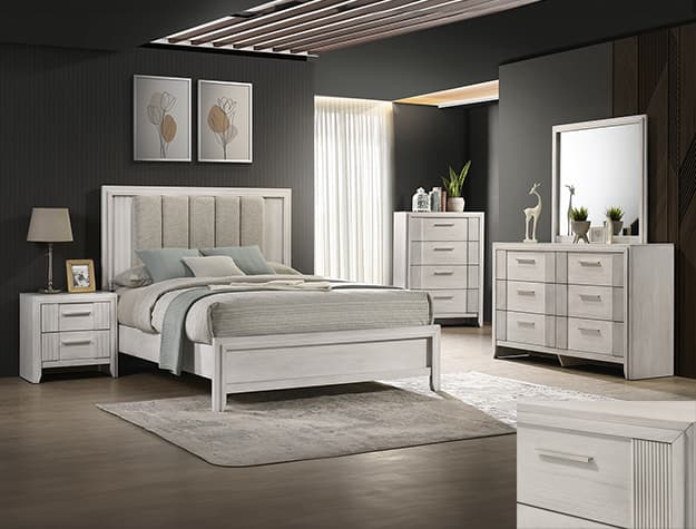 The Carlton Bedroom Group White collection