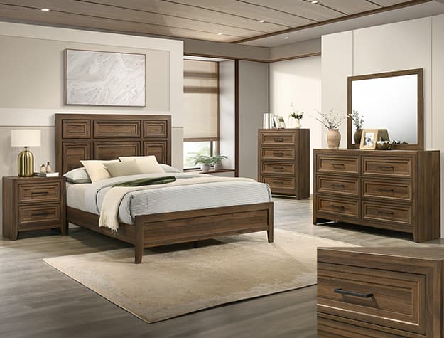 Lorraine Bedroom Group Brown collection