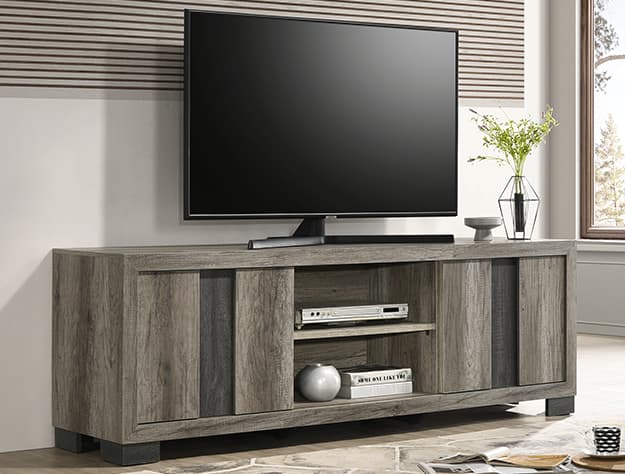Rangley TV STAND-GREY / BROWN