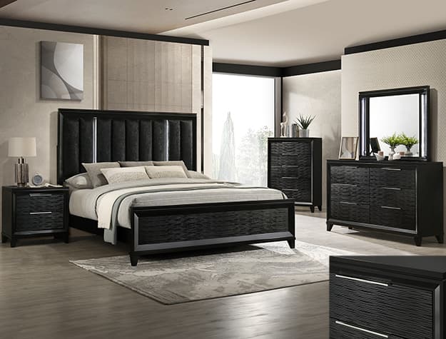 The Cressida Bedroom Group Black collection