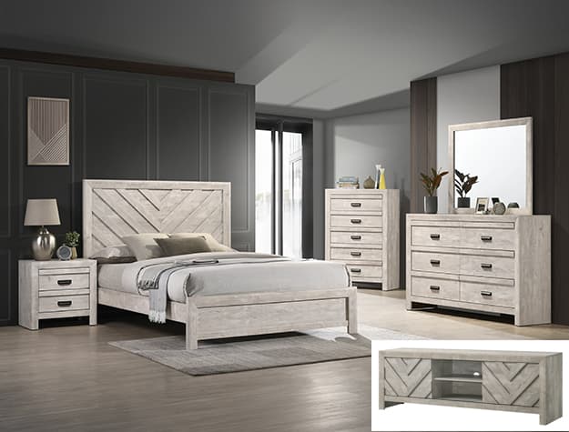 Valor Bedroom Group White