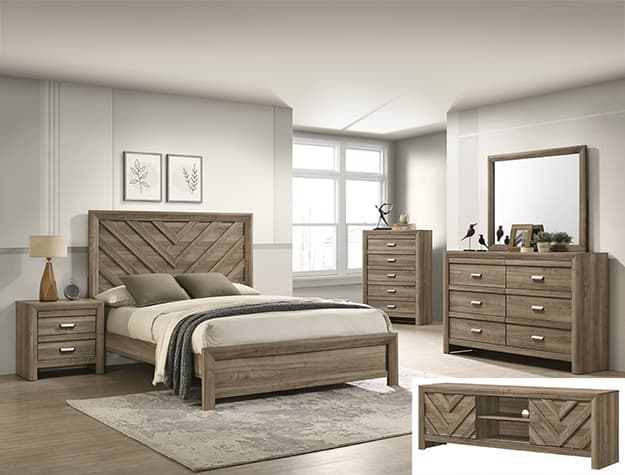 The Valor Bedroom Group Light Brown collection